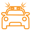 Flashing police car icon
