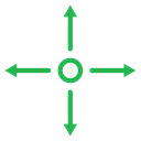 Flexibility Four Direction Arrows icon