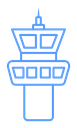 Flight control tower icon