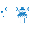 Flight control tower icon