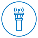 Flight control tower icon