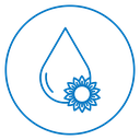 Floral Water Droplet Color Outline icon