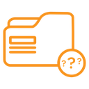 Folder with questionmark icon