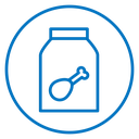 Food delivery paper bag icon