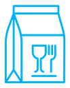 Food delivery paper bag icon