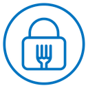 Food security lock icon