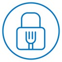 Food security lock icon