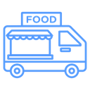 Food Truck Stall Color Outline icon