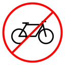 Forbidden bicycling icon