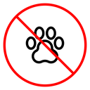 Forbidden dog pet sign icon
