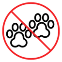 Forbidden dog pet sign icon