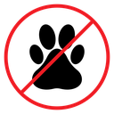 Forbidden dog pet sign icon