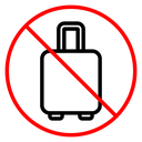 Forbidden luggage sign icon