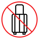 Forbidden luggage sign icon