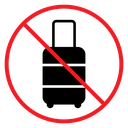 Forbidden luggage sign icon