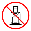 Forbidden luggage sign icon
