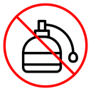 Forbidden perfume sign icon