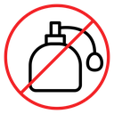 Forbidden perfume sign icon