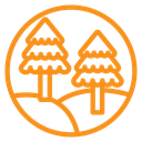 Forest and park trees icon