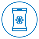 Frozen food bag icon