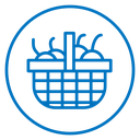 Fruit basket icon
