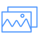Gallery Mountain Range Color Outline icon