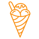 Gelato ice cream icon