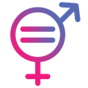 Gender equality set icon