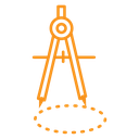 Geometric compass icon