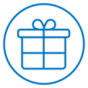 Gift box with ribbon icon