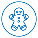 Gingerbread man Color Outline icon
