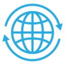 Globalization Globe Arrows icon