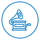 Gramophone 2 Color Outline icon