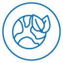Green earth planet icon
