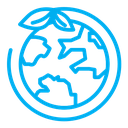 Green earth planet icon