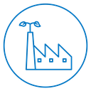 Green factory icon