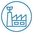 Green factory icon