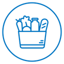 Grocery Bag Color Outline icon