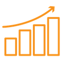Growing graph icon