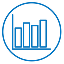 Growing graph icon