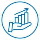 Growing profit icon