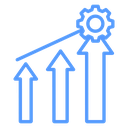 Growth Bars Gear icon