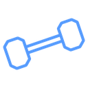 Gym Dumbbell Bar Color Outline icon