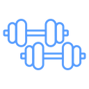 Gym Dumbbells Color Outline icon