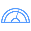 Half Dial Speedometer icon