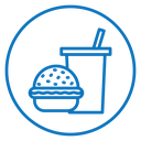 Hamburger and soft drink cup icon