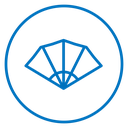 Hand fan icon