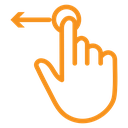 Hand, fingers, gesture, swipe, rotate icon
