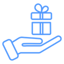 Hand Giving Gift Box icon