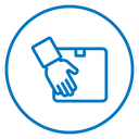 Hand holding box 2 icon
